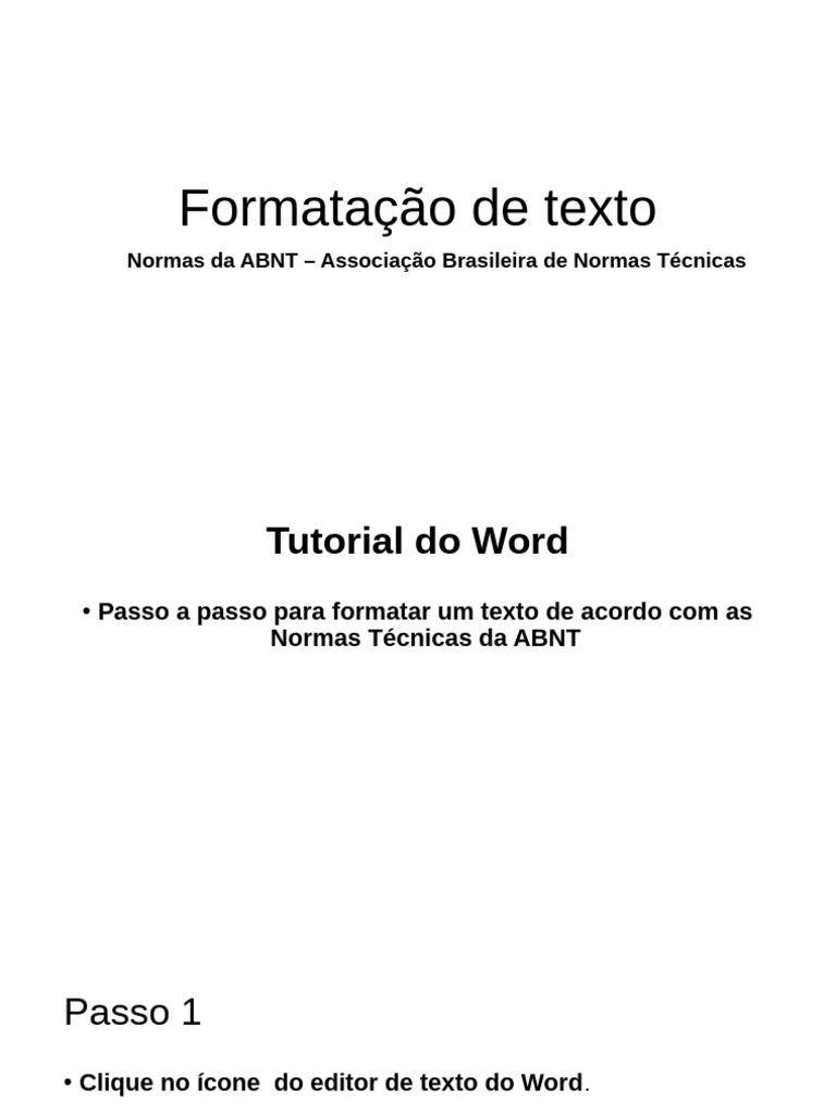 Formatação de Texto segundo ABNT | PDF