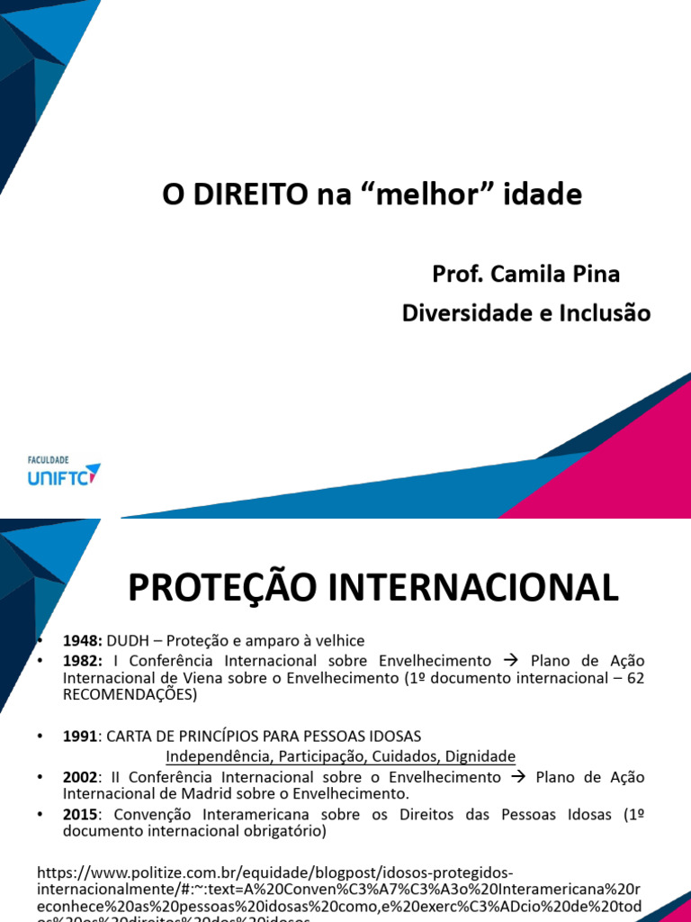Direitos e Proteção do Idoso no Brasil | PDF | Terceira idade | Família