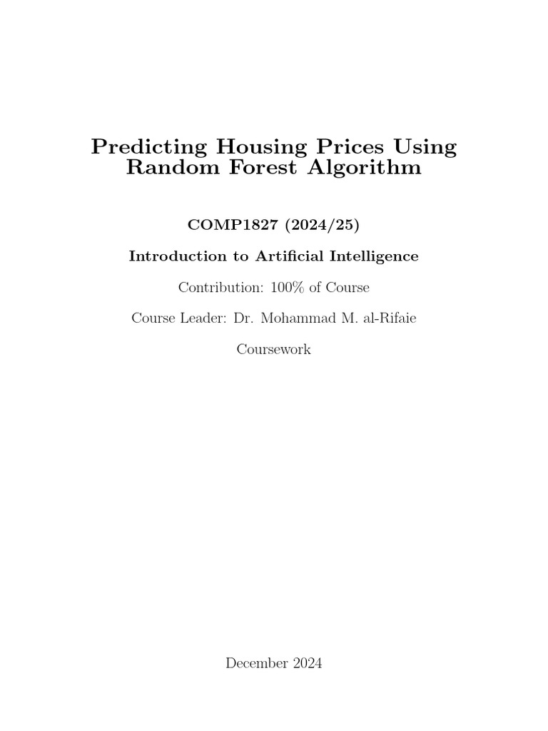 Housing Prices Ai Pdf Mean Squared Error Cross Validation