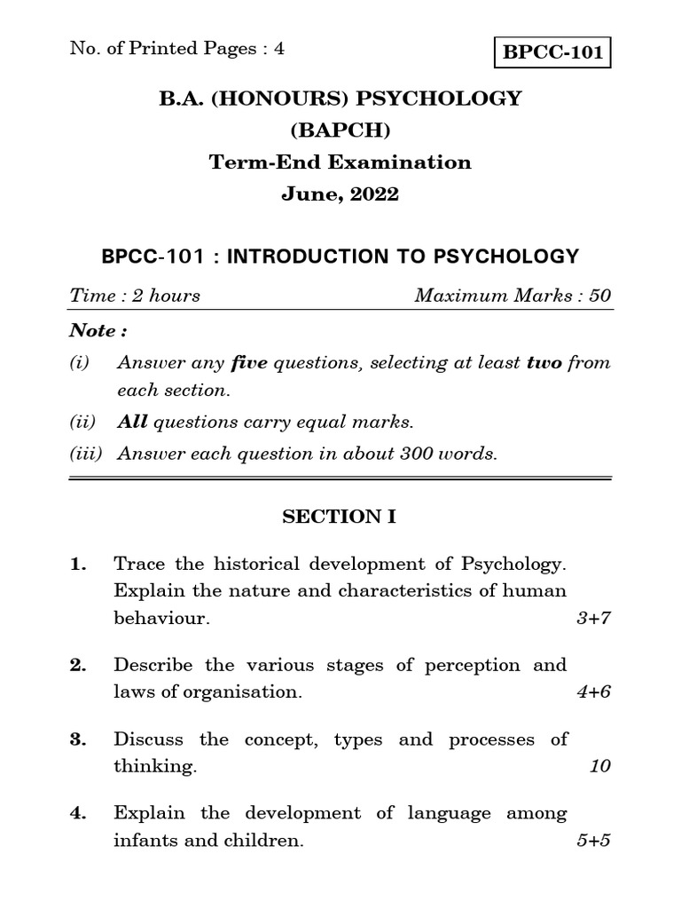BPCC-101 | PDF | Concept | Neuroscience
