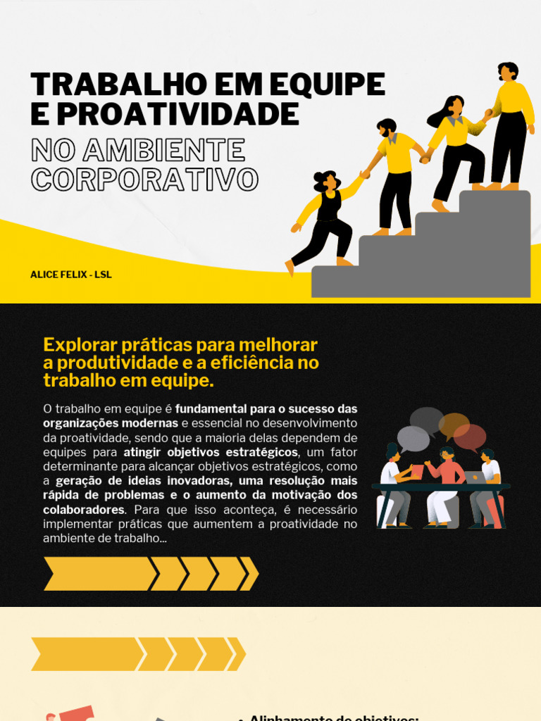 Proatividade e Trabalho em Equipe Corporativa | PDF | Comentários ...