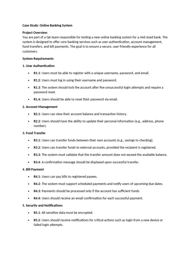 Online Banking System QA Case Study | PDF | Login | Password