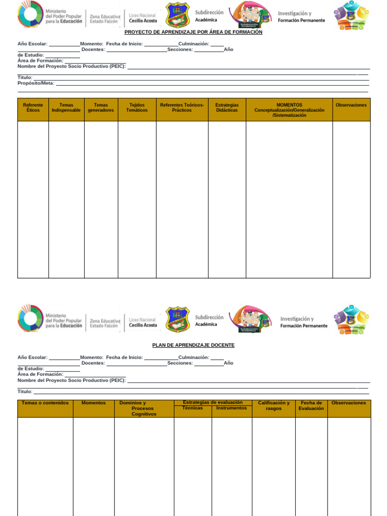Plan de Aprendizaje y Evaluación Docente | PDF | Evaluación | Enseñando