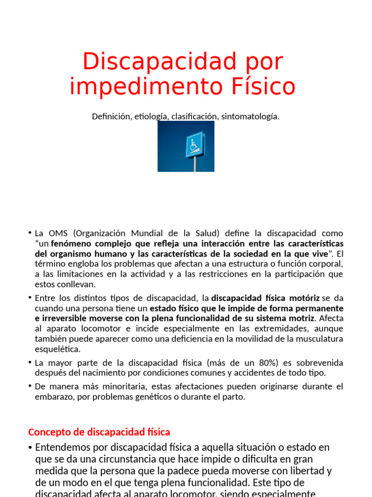 Discapacidad Física: Causas y Tipos | PDF | Invalidez | Enfermedades y ...