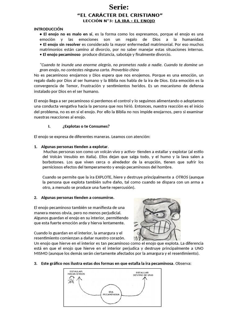 Controlando la Ira y el Enojo | PDF | Ira | Las emociones