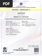 National Certificate II in Carpentry | PDF | Carpentry
