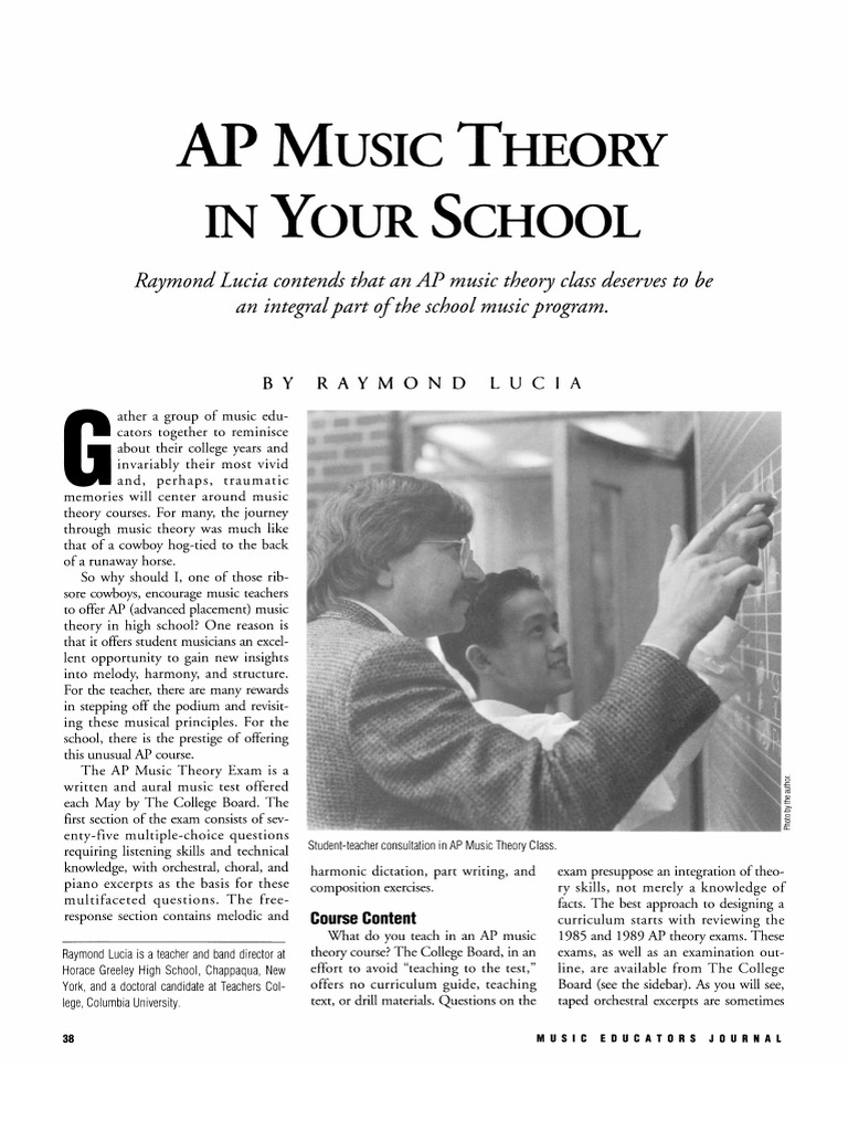 AP Music Theory in High Schools | PDF | Harmony | Chord (Music)