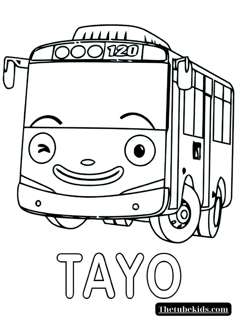 Coloring Pages Tayo The Little Bus For Kids 100 Free Printables | PDF