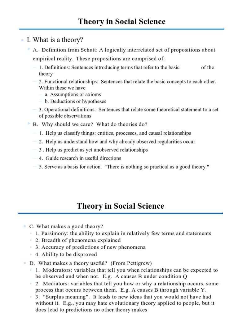 Understanding Theory in Social Science | PDF | Science & Mathematics