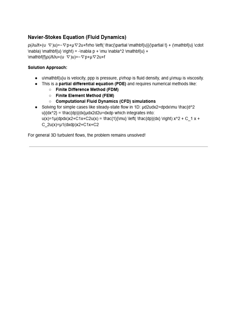 Fluid Dynamics for Engineers | PDF