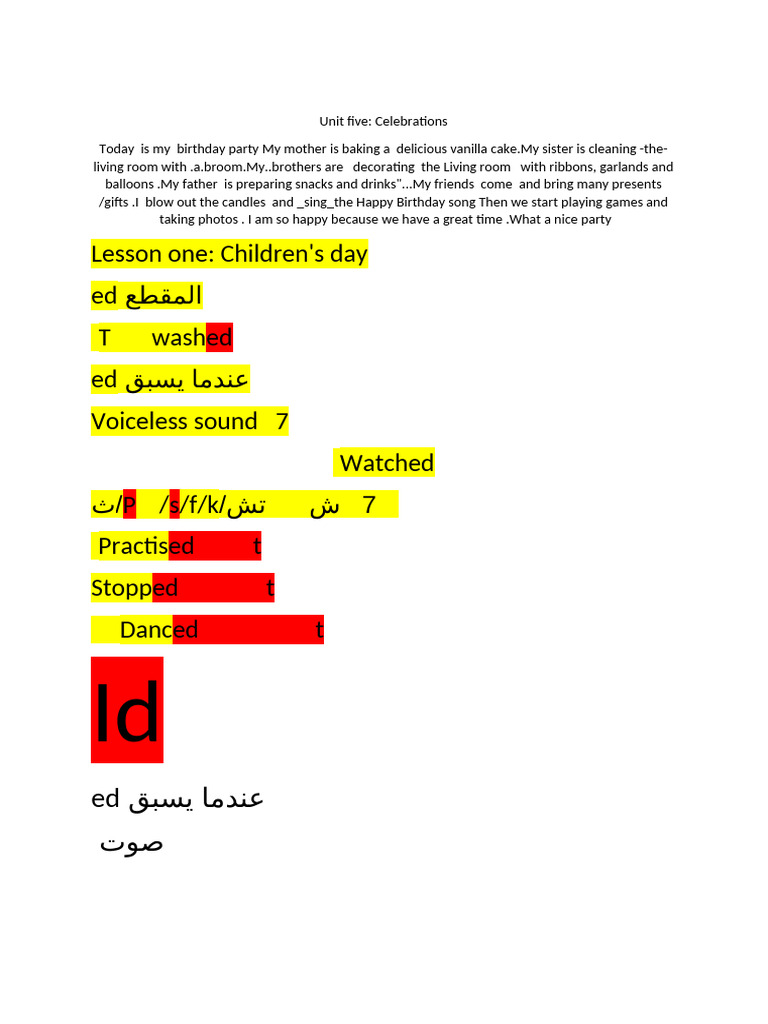 Celebrating Birthdays and Special Days | PDF