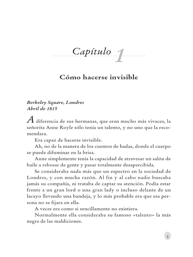 Capítulo: Cómo Hacerse Invisible | PDF