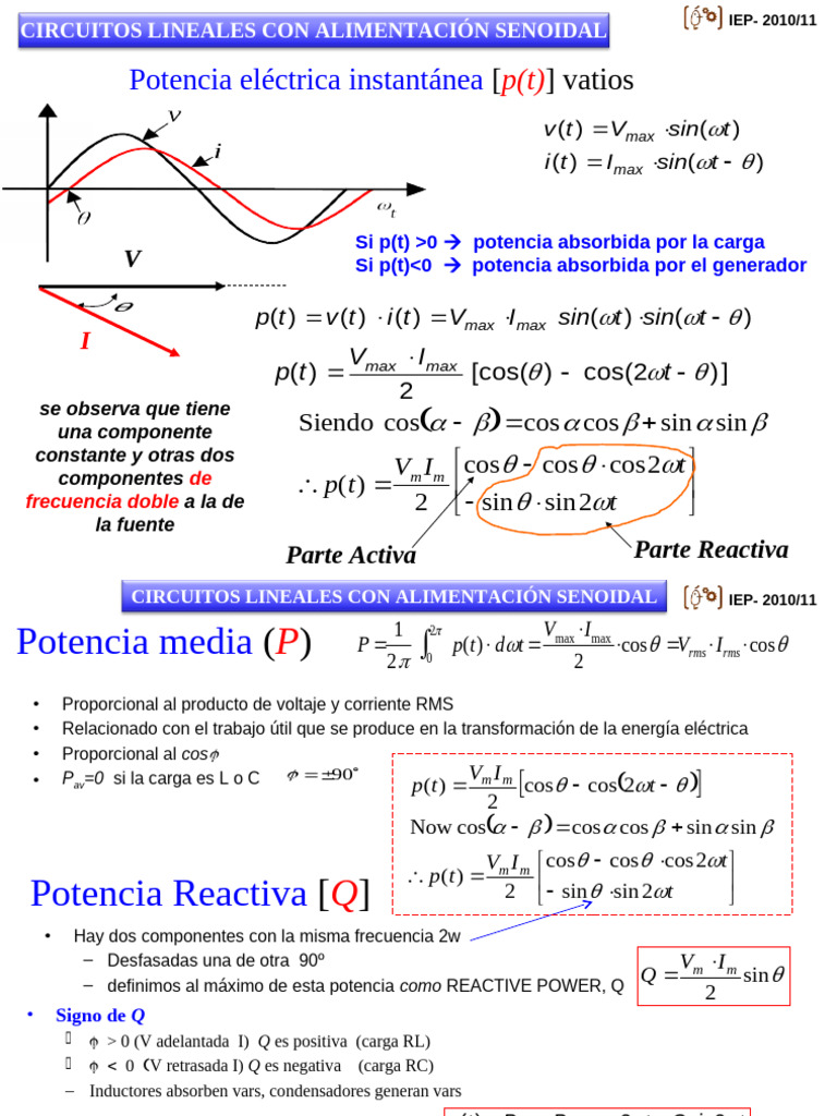 Potencia AC - 2010 | PDF | Energia electrica | Red eléctrica