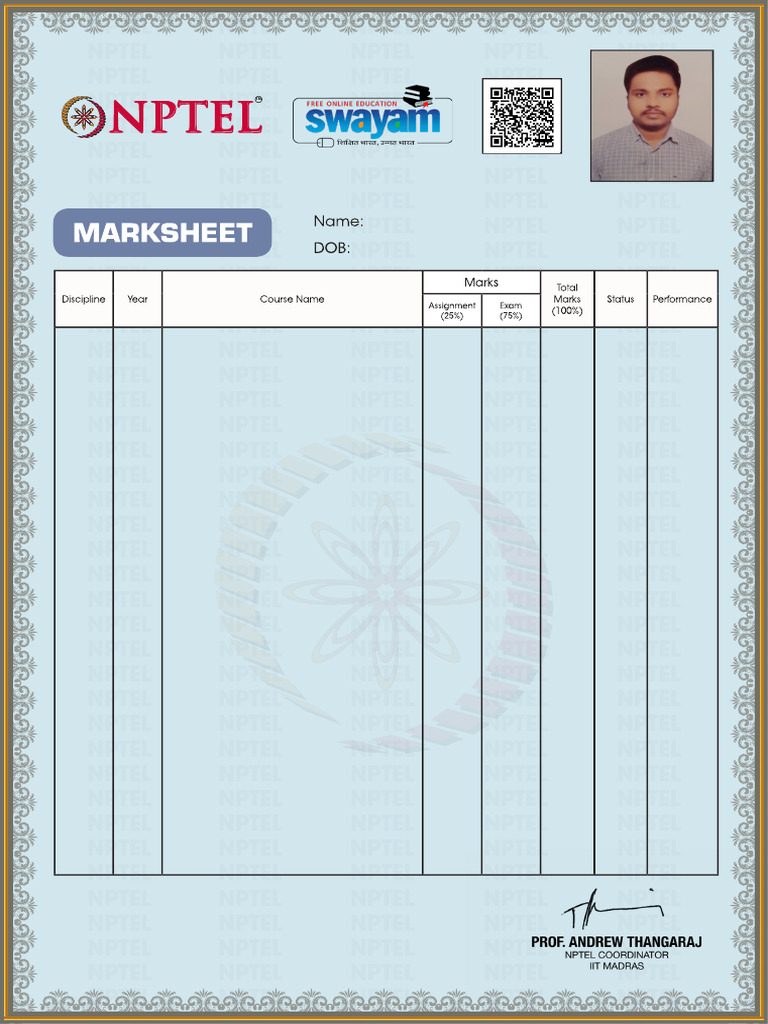 Liste des notes NPTEL 2023 | PDF