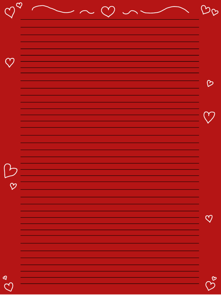 Notes - Red With Hearts (Valentine) | PDF