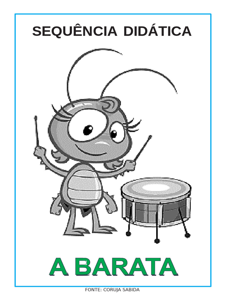Atividades Didáticas: A Barata Diz que Tem | PDF | Sílaba | Linguística