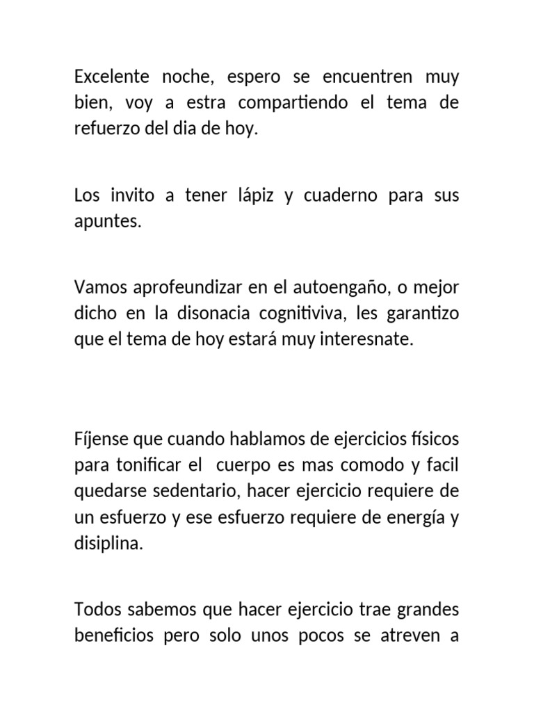 Autoengaño y disonancia cognitiva | PDF | Comportamiento | Sicología