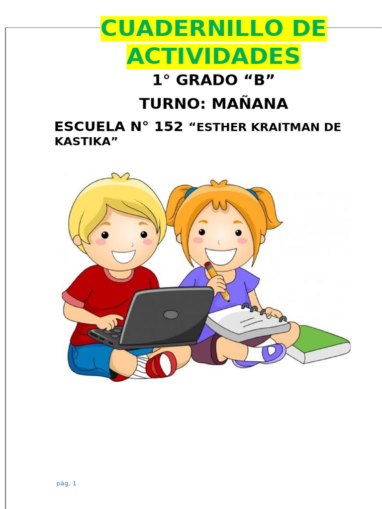 Cuadernillo de Actividades 1° Grado B | PDF