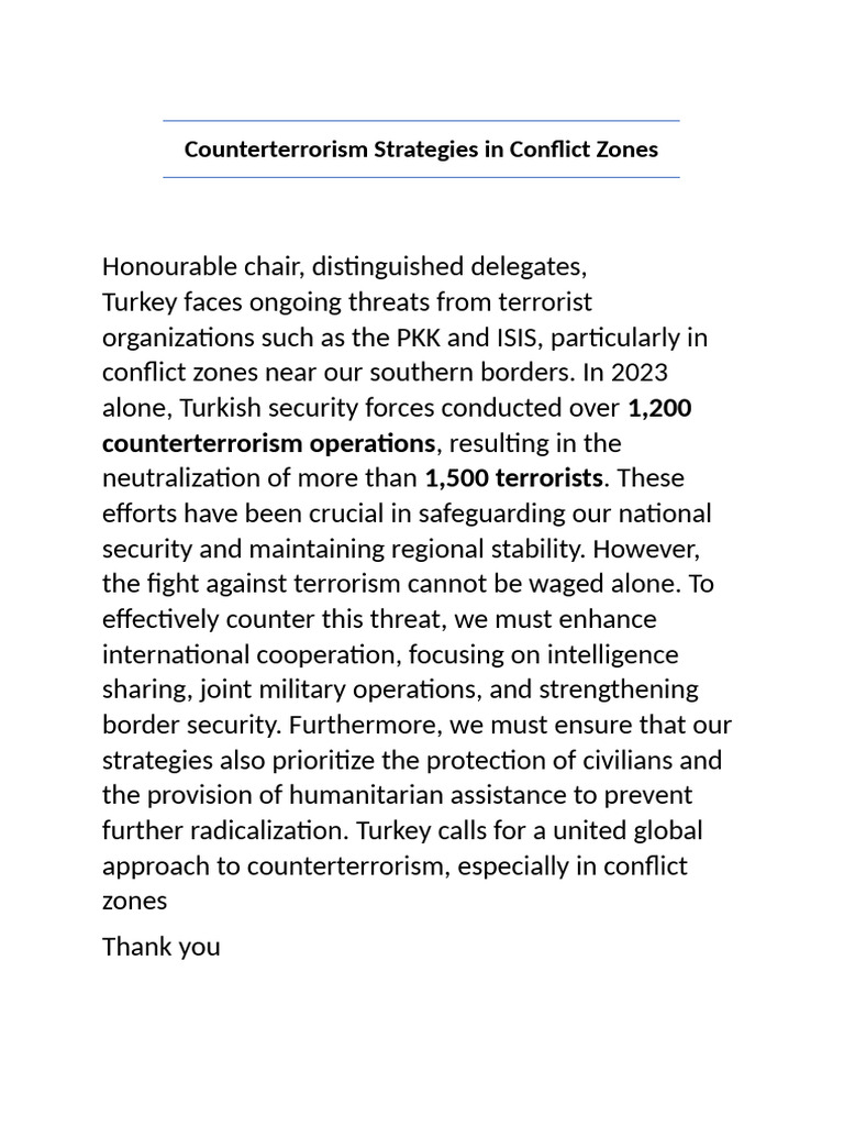Counterterrorism in Turkey's Conflict Zones | PDF