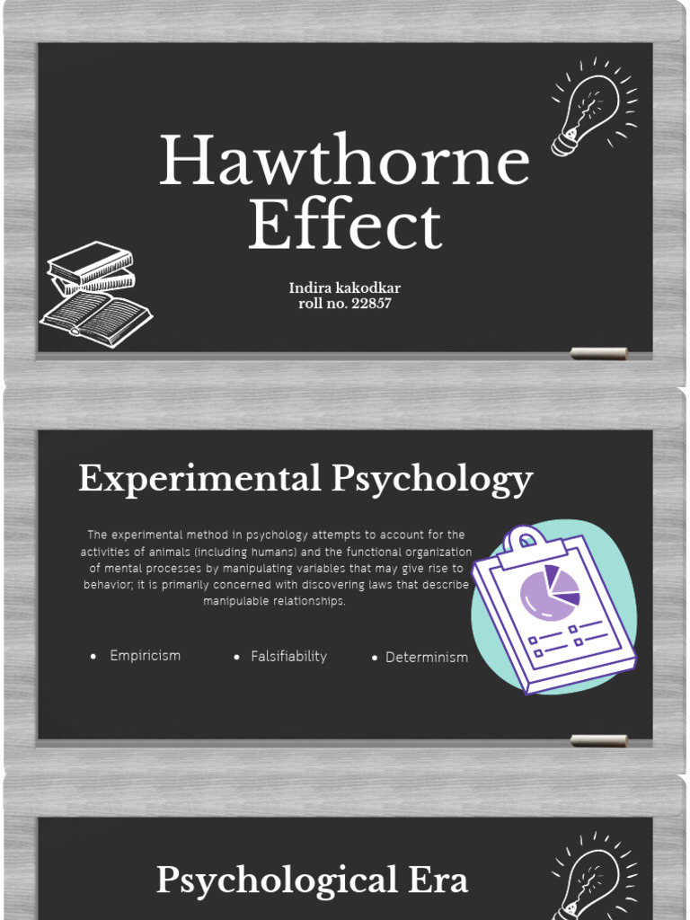 Experimental Psych Hawthorne Effect | PDF | Psychology | Lighting