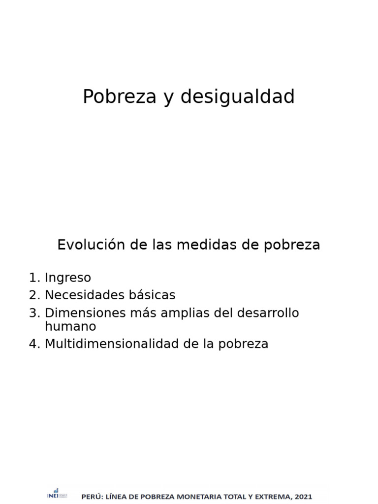 Medición de la Pobreza y Desigualdad | PDF | Pobreza | Pobreza e indigencia