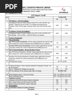 CWC CFS Tariff Structure Overview | PDF | Cargo | Containerization