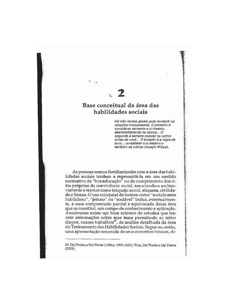AULA 2 Psicologia Das Habilidades Sociais - CONCEITOS | PDF ...