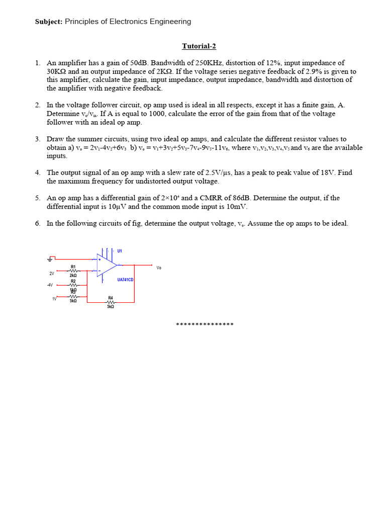 Electronics Engineering Amplifier Analysis | PDF