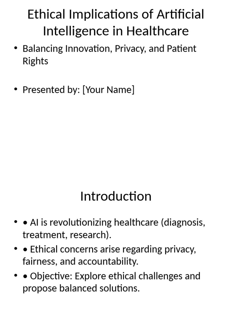Ethical AI in Healthcare: Challenges & Solutions | PDF
