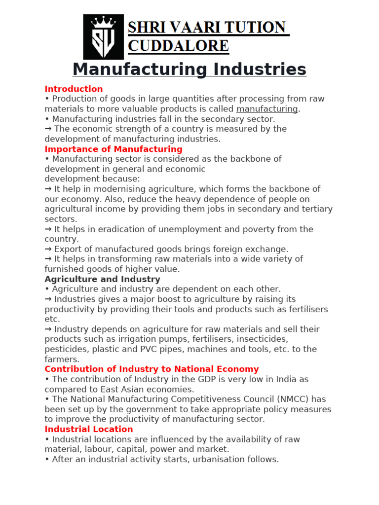 Overview of India's Manufacturing Sector | PDF | Pollution | Chemical ...