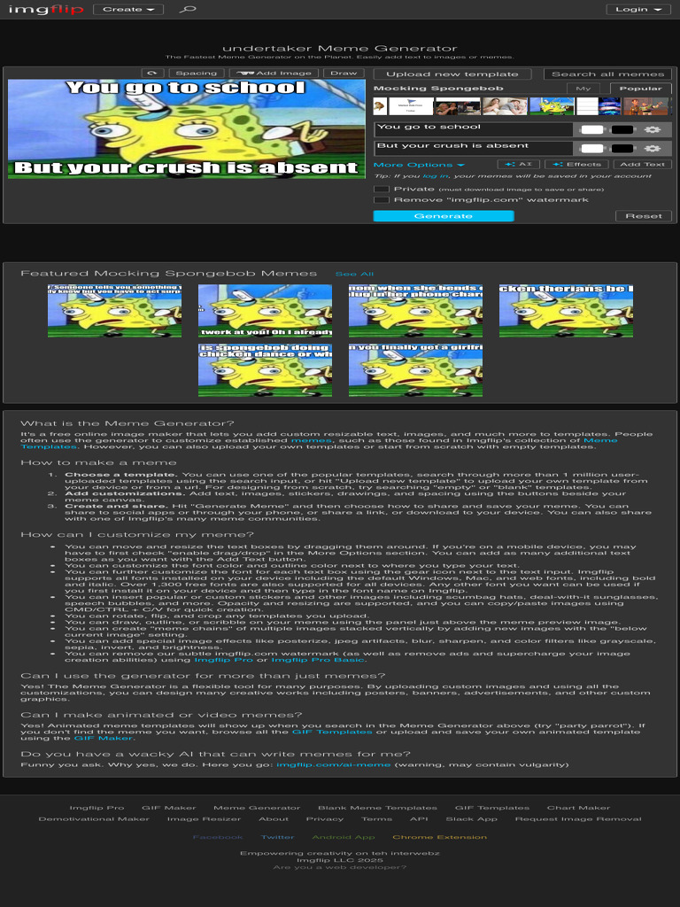 Undertaker Meme Generator Online Tool | PDF | Computing | Software