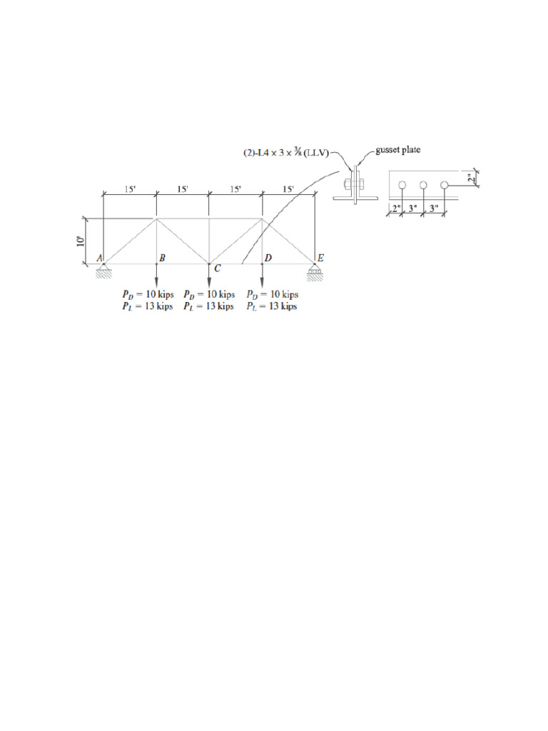 Truss and Column Steel Design Analysis | PDF