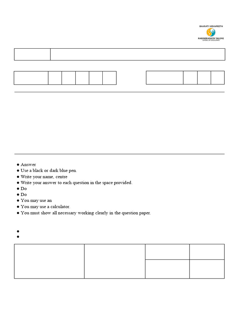 Grade VIII Mathematics Practice Paper 2024-25 | PDF | Geometry ...