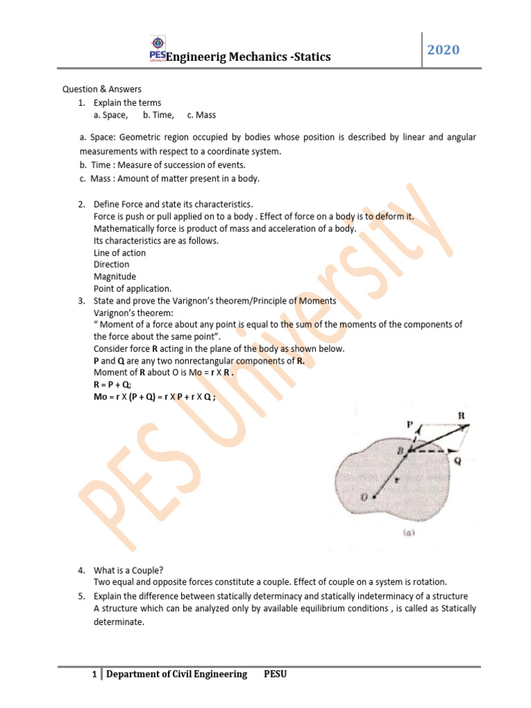Mechanics Assignment Unit 1 Solutions | PDF | Force | Friction
