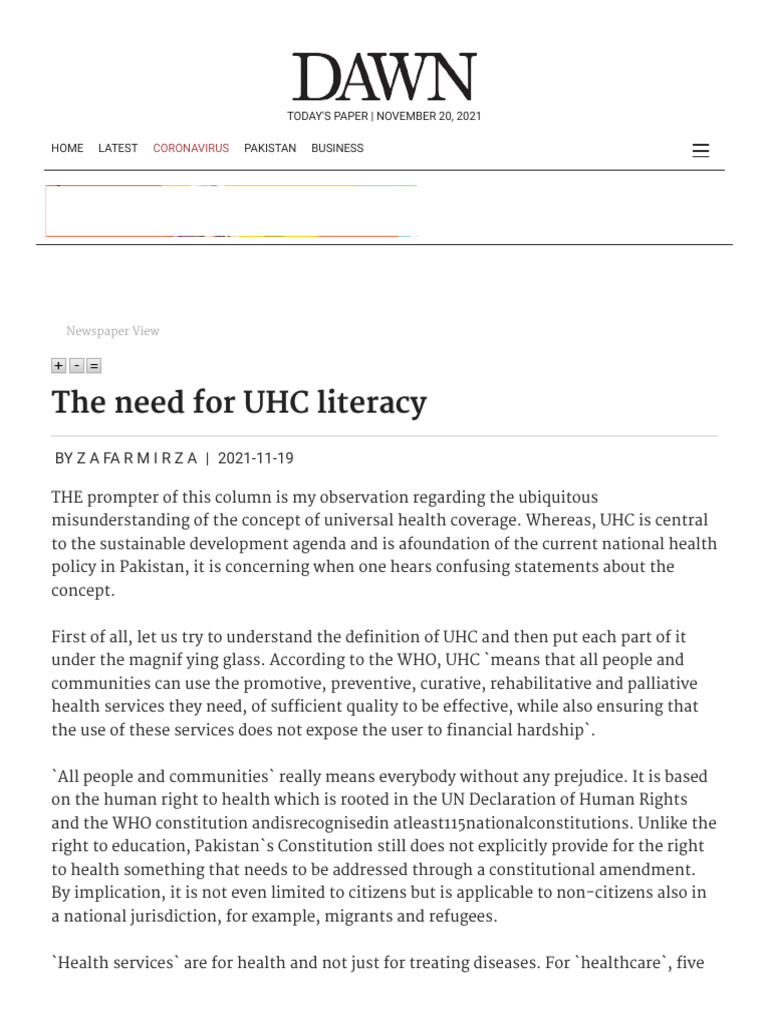 Null-3 UHC Litercay Article | PDF | Public Health | Health Care
