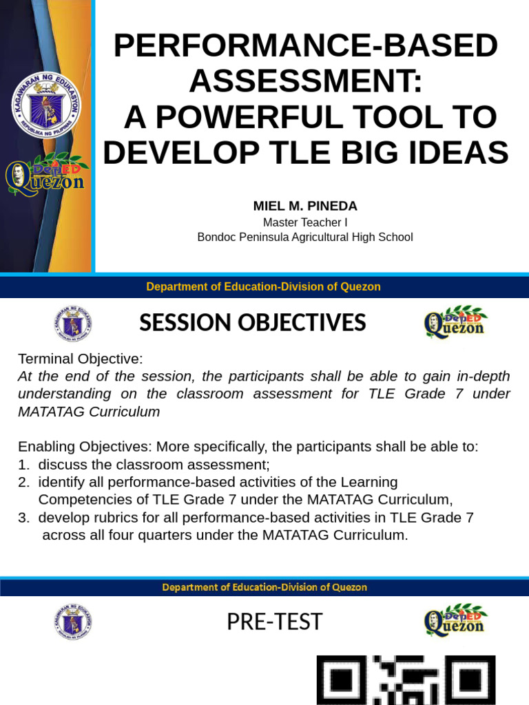 Session 2 - Performance-Based Assessment-1 | PDF | Educational ...