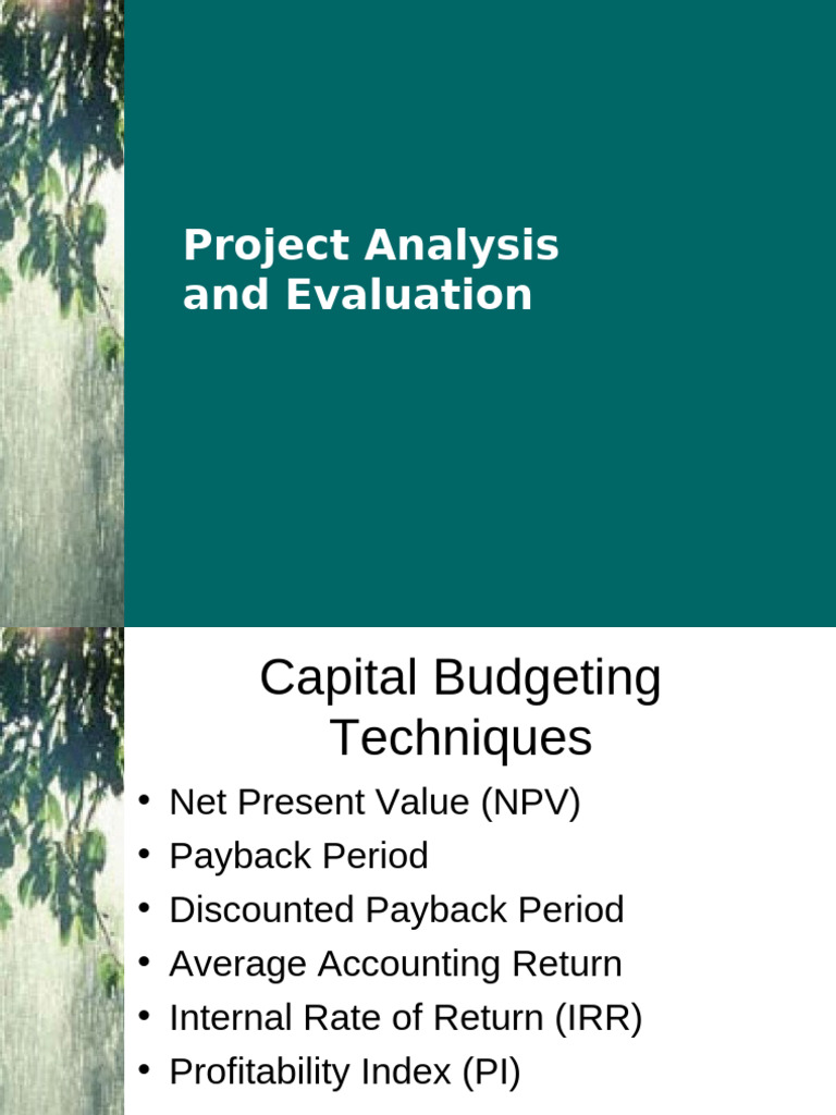 Slide 2 | PDF | Net Present Value | Internal Rate Of Return