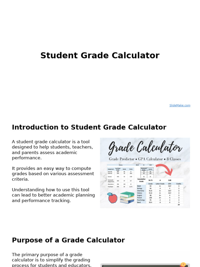Student Grade Calculator | PDF | Cognition | Learning
