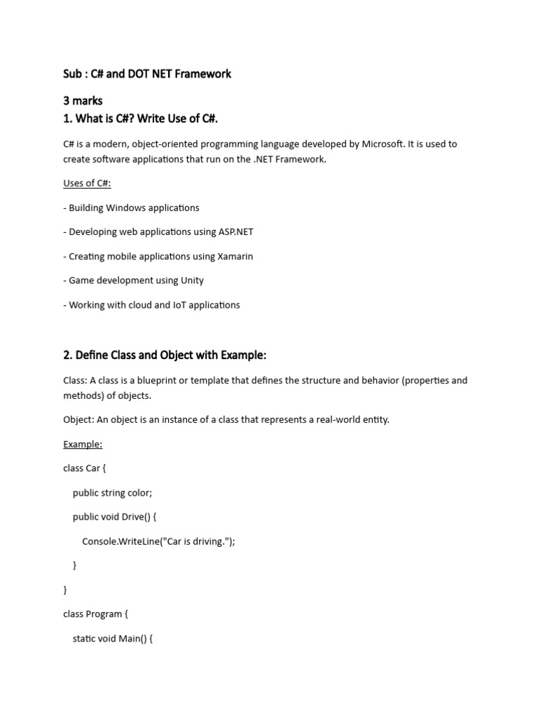 C # | PDF | Language Integrated Query | Class (Computer Programming)
