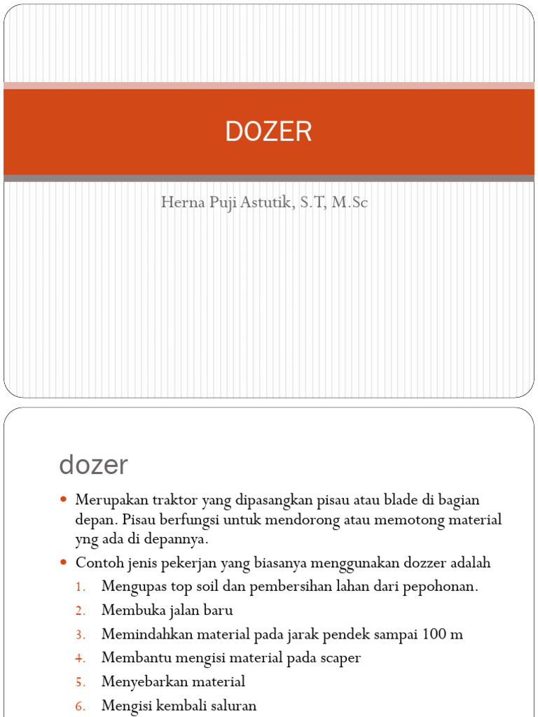 Panduan Produktivitas Dozer dan Ripper | PDF