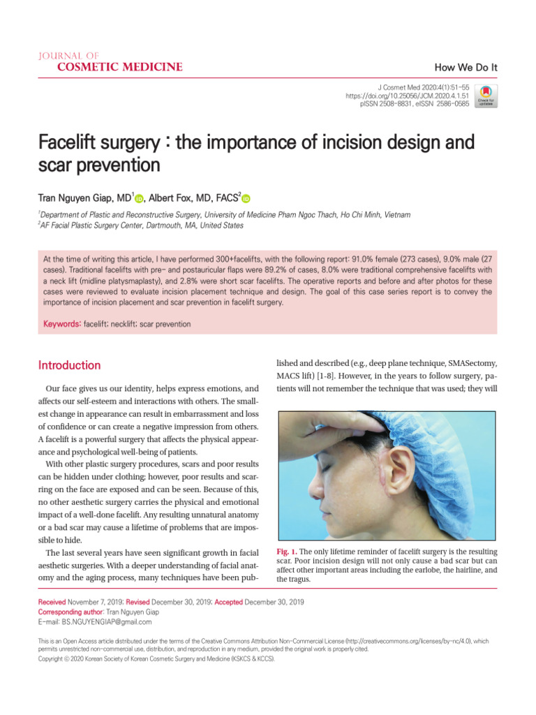 JCM 4 1 51 | PDF | Plastic Surgery | Human Head And Neck