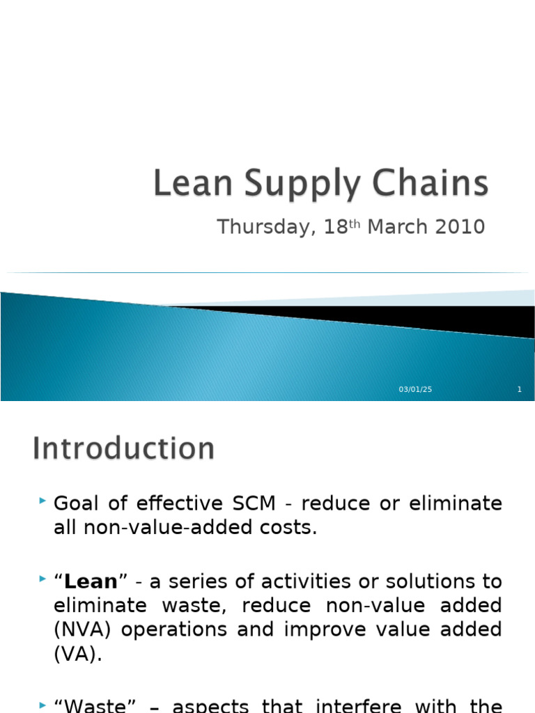 Lean Supply Chain Strategies Explained | PDF | Lean Manufacturing ...