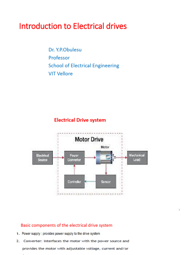 Introduction To Electric Drives Pdf