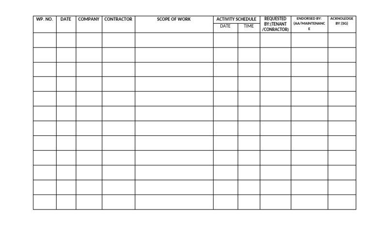 Contract Work Schedule Overview | PDF