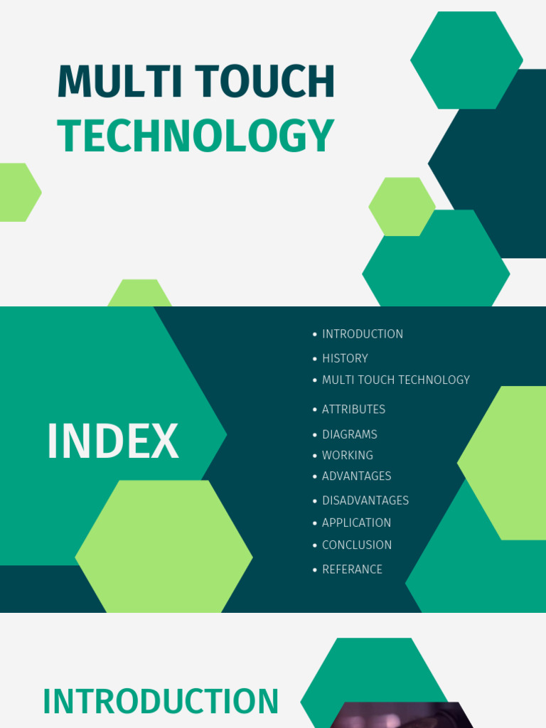 Multi Touch Technology Overview | PDF | Touchscreen | Human–Machine ...