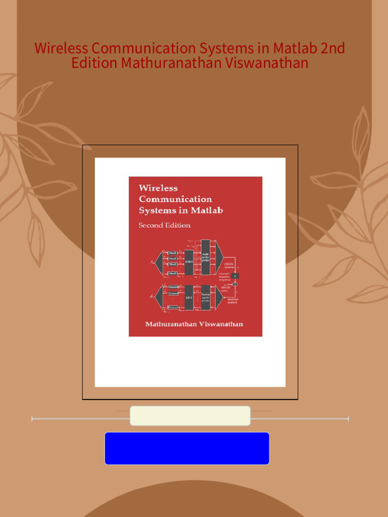 Wireless Communication Systems in Matlab 2nd Edition Mathuranathan ...
