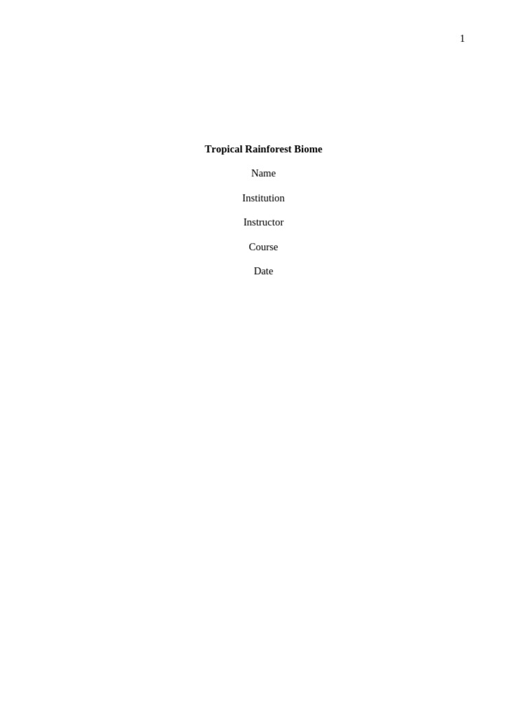 Tropical Rainforest Ecosystem Insights | PDF | Rainforest | Ecosystem