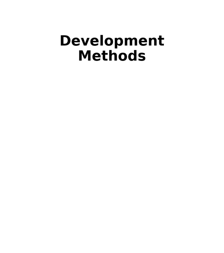 Development Methods | PDF