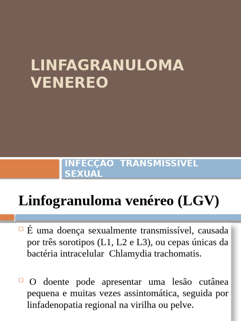 Linfogranuloma Venéreo: Sintomas e Tratamento | PDF | Especialidades ...