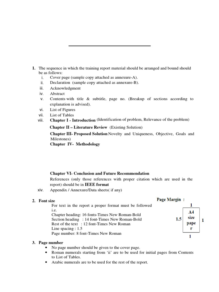 Summer Internship Report Guidelines | PDF